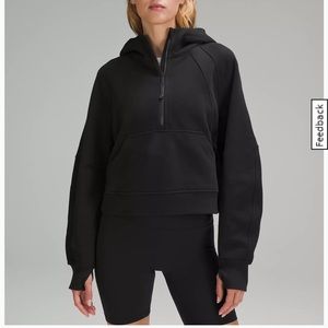 Lululemon Scuba Oversized Half-Zip Hoodie - XS/S - Black - EUC